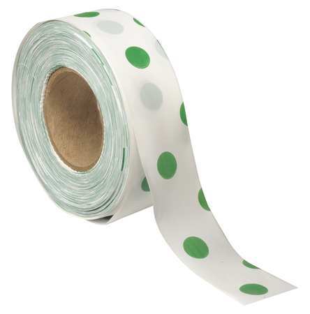Zoro Select Flagging Tape, White/Grn, 300ft x 1-3/8In PDWG-200