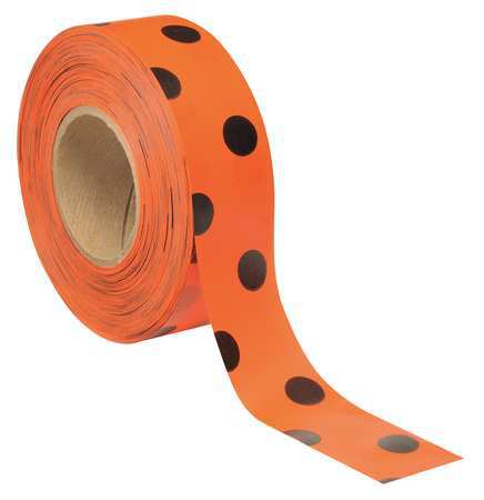 Zoro Select Flagging Tape, Orng/Blk, 300 ft x 1-3/8 In PDOBK-200
