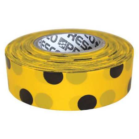 Zoro Select Flagging Tape, Yllw/Blk, 300 ft x 1-3/8 In PDYBK-200