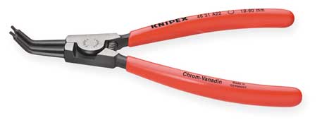 KNIPEX Retaining Ring Pliers, 0.078In Tip, 45 Deg 46 31 A22 SBA