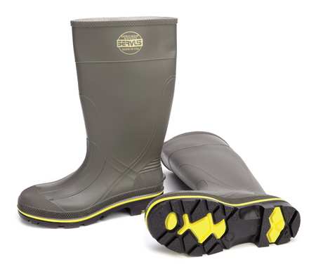 HONEYWELL SERVUS Size 9 Men's Steel Rubber Boot, Gray 75101/9