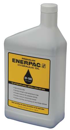 Enerpac 1 qt Bottle, Hydraulic Oil, 32 ISO Viscosity, Not Specified SAE HF100