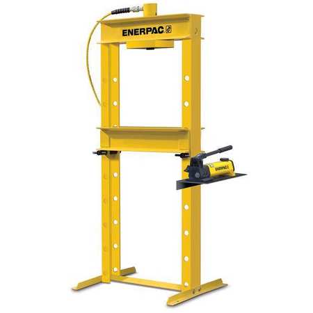 ENERPAC IPH1240, 10 Ton, H-Frame Hydraulic Press with RC1010 Single-Acting Cylinder and P392 Hand Pump IPH1240