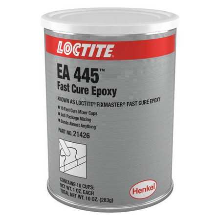 Loctite Epoxy Adhesive, 21426 Series, Gray, Can, 1:01 Mix Ratio, 10 min Functional Cure 209718