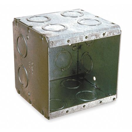 Raco Electrical Box, 45 cu in, Masonry Box, 2 Gang, Steel, Rectangular 696
