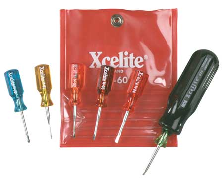 Xcelite Jewelers Screwdriver Kit, Sl/Ph, 7 pcs M60N