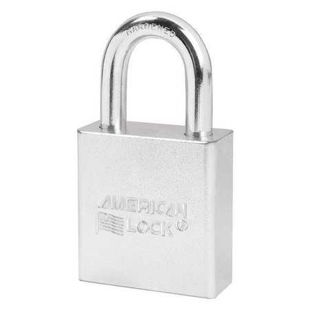 American Lock Padlock, Keyed Different, Standard Shackle, Rectangular Steel Body, Boron Shackle, 3/4 in W A5200