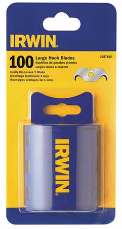 IRWIN Hook Utility Blade, 11/16" W, PK100 2087102