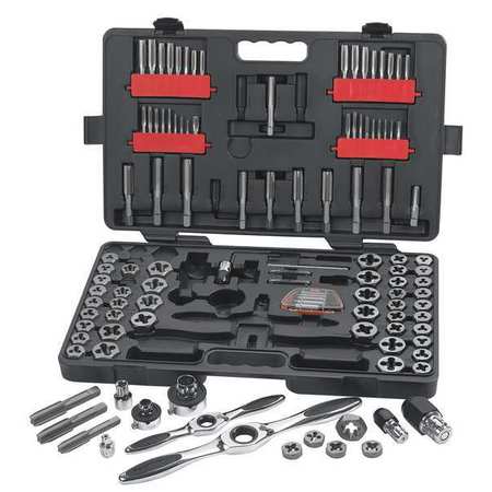 GEARWRENCH Ratcheting Tap and Die Set, 114 Piece, SAE/Metric 82812