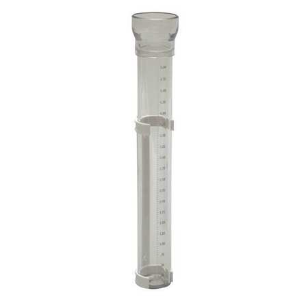 Zoro Select Rain Gauge, 11-7/8X2 In Dia, Clear-Vu 3KLT6