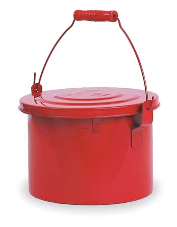 EAGLE MFG Bench Can, 1 Gal., Galvanized Steel, Red B604