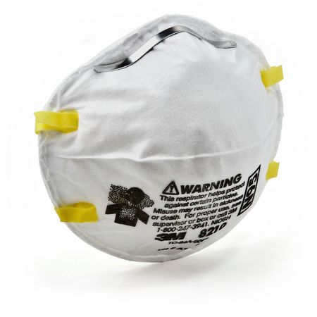 3M N95 Disposable Respirator, 8210, Dual Headstrap, Particulate Respirator, Nose Clip, Pack of 20 8210