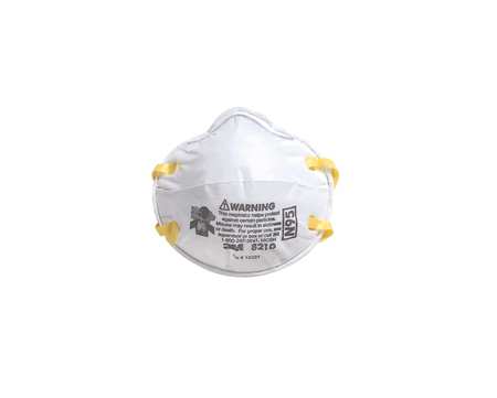 3M N95 Disposable Respirator, 8210, Dual Headstrap, Particulate Respirator, Nose Clip, Pack of 20 8210