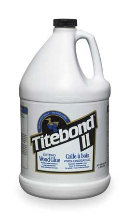 Titebond Wood Glue, II Premium Extend Series, Off White, 24 hr Full Cure, 1 gal, Jug 4136
