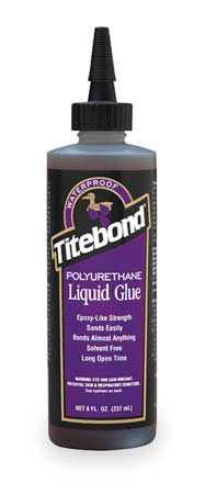 Titebond Wood Glue, Polyurethane Series, Brown, 8 fl oz, Bottle 2303