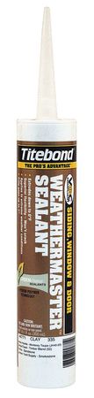 Titebond Sealant, 10.1 oz, Cartridge, Clay, Polymer Base 44771B