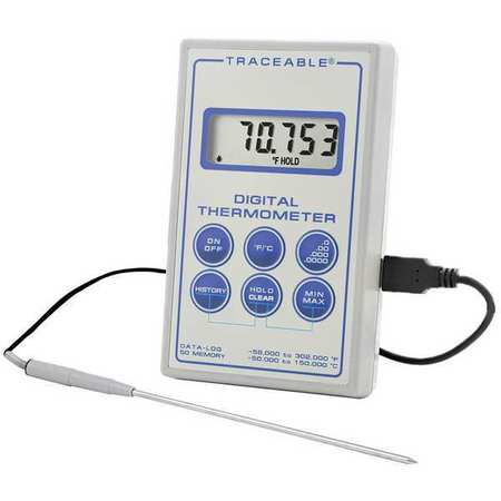 TRACEABLE NIST Traceable® Digital Thermistor Thermometer, -58 Degrees to 302 Degrees F 4000