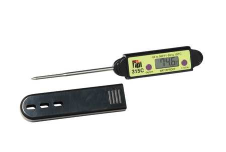 Test Products International 2-7/8" Stem Digital Pocket Thermometer, -58 Degrees to 300 Degrees F 315C