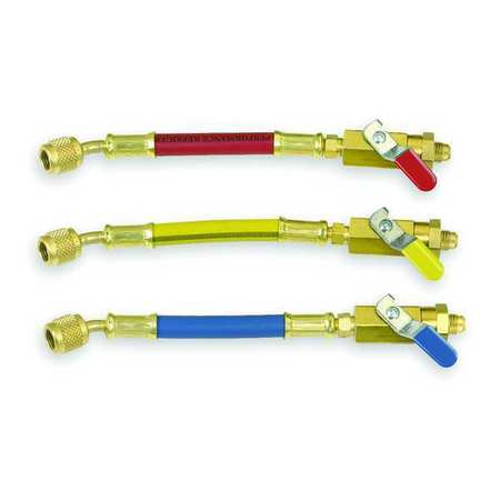 IMPERIAL Ball Valve Hose Set, 6 In, Red, Yellow, Blue 800-MBS