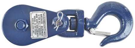 B/A Products Co Snatch Block, Wire Rope, 3/8 in Max Cable Size, 4,000 lb Max Load, Painted 6I-2T3