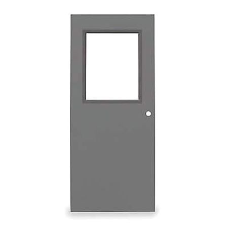 CECO Half Glass Steel Door, 80 in H, 48 in W, 1 3/4 in Thick, 18-gauge, Type: 1 CHMD-HG4068-MORT-CE-18ga