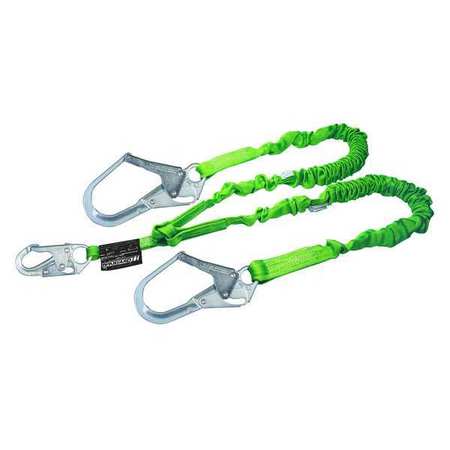 HONEYWELL MILLER Shock Absorbing Lanyard, 6 ft., Green 231M-Z7/6FTGN