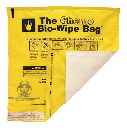 ZORO SELECT Chemo Waste Bags, 1 gal., Yellow, PK25 3LCX2