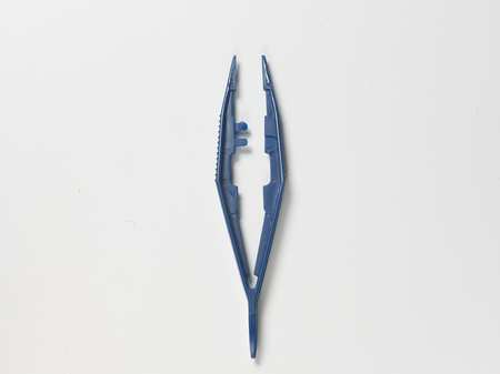 Heathrow Scientific Forceps, Dark Blue, 4-1/3 In L, PK6 HS15998C