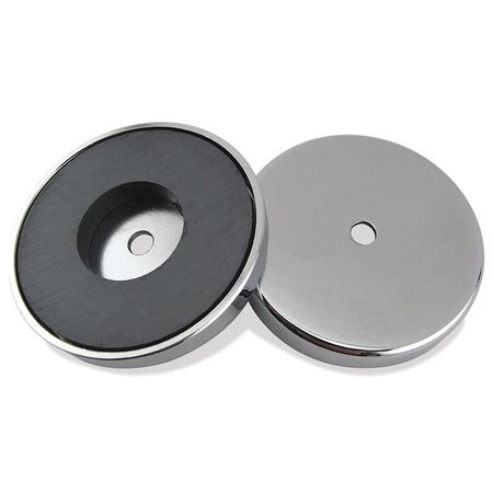 Zoro Select Round Base Magnet, 95 lb. Pull 3LJY3