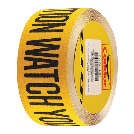 CONDOR Anti-Slip Tape, Black/Yellow, 3in x 60 ft. GRAN13520