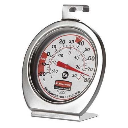 RUBBERMAID COMMERCIAL Analog Mechanical Food Service Thermometer with -20 to 80 (F) FGR80DC