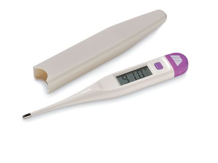 Zoro Select 5" Stem Digital Pocket Thermometer, 89.6 Degrees to 109.2 Degrees F 15-720-000