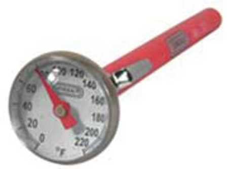 General 5" Stem Analog Dial Pocket Thermometer, -40 Degrees to 160 Degrees F 320