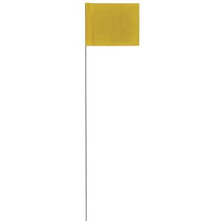 Presco Marking Flag, Yellow, Blank, PVC, PK100 4530Y-200