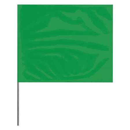 Presco Marking Flag, Green, Blank, PVC, PK100 4530G-200