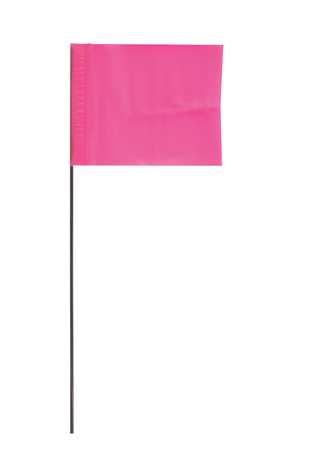 Zoro Select Marking Flag, Fluor Pink, Vinyl, PK100, Flag Height: 2 1/2 in 3LVC6