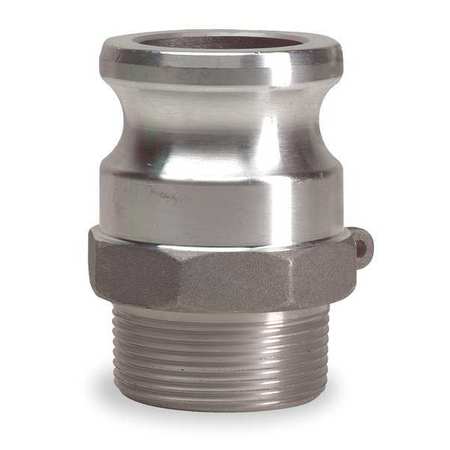 Zoro Select Cam and Groove Adapter, Male, Type F, 1 in Coupler Size, 1 in Hose Fitting Size 3LX07