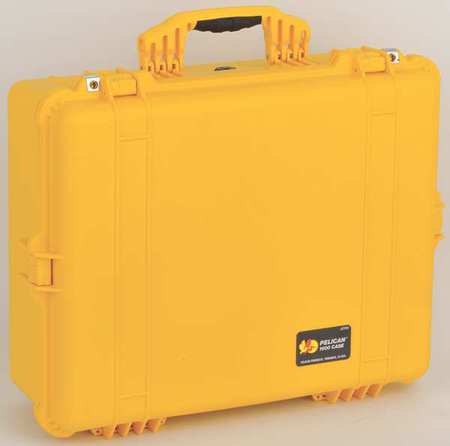 PELICAN Yellow Protective Case, 24.39"L x 19.3"W x 8.79"D 1600-000-240