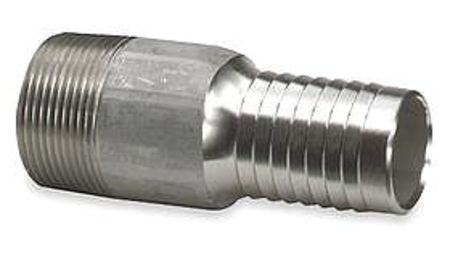 Zoro Select Straight Double Bolt or Band, 1 1/4 in Hose I.D, 1-1/4 in Thread 3LZ94