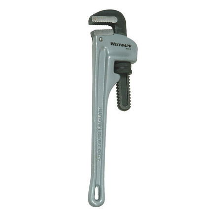 Westward 12 in L 2 in Cap. Aluminum Straight Pipe Wrench 3MA11