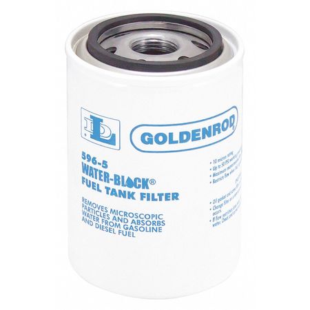 Goldenrod Fuel Filter, Spin-On, For No. 596, 3 3/4 x 5 In 596-5