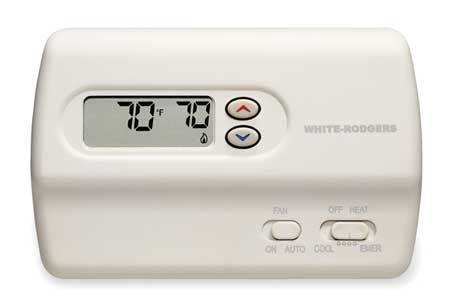 WHITE-RODGERS Classic 80 Series Thermostats, 2 H 1 C, Hardwired, 20/30VAC 1F89-211