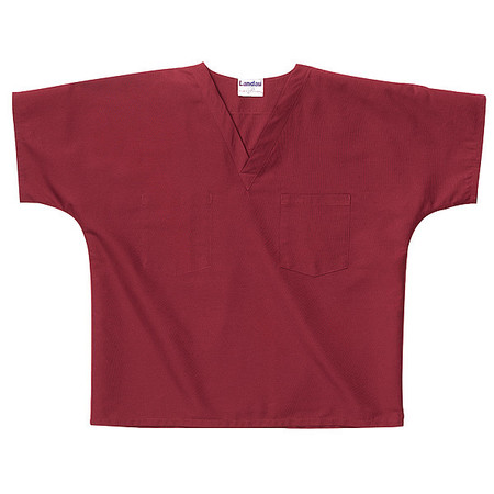 LANDAU Scrub Shirt, M, Wine, Unisex 7502RWPMED