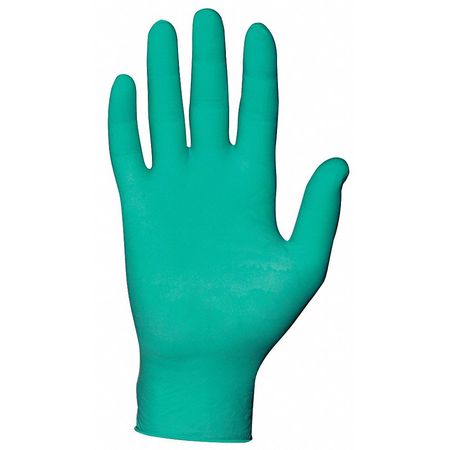 ANSELL MicroFlex, Disposable Gloves, 5.90 mil Palm, Natural Rubber Latex, Powdered, M, 100 PK, Green CT-133-M