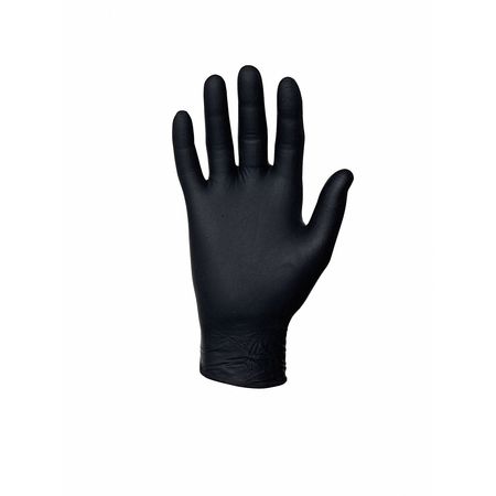 Ansell MK-296, Disposable Gloves, 4.7 mil Palm, Nitrile, Powder-Free, XS ( 6 ), 100 PK, Black MK-296-XS