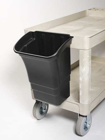 Rubbermaid Commercial Enclosed Service Cart, Plastic, 3 Shelves, 300 lb FG409300BLA