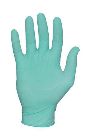 Showa 1005, Latex Disposable Gloves, 5 mil Palm, Latex, Powdered, S ( 7 ), 100 PK, Green 1005S
