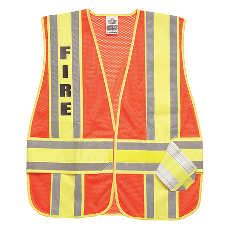 GLOWEAR BY ERGODYNE XL/2XL Polyester Safety Vest, Orange 21386-FR