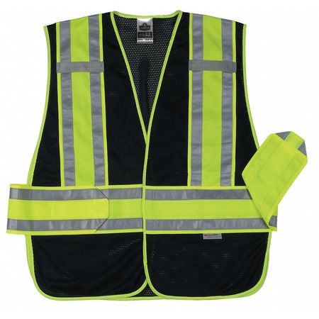 ERGODYNE XL/2XL Polyester Safety Vest, Navy 21392-TG
