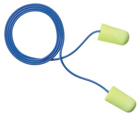 3M E-A-Rsoft Yellow Neons Disposable Foam Ear Plugs, Bullet Shape, 33 dB, Yellow, 200 PK 311-1251